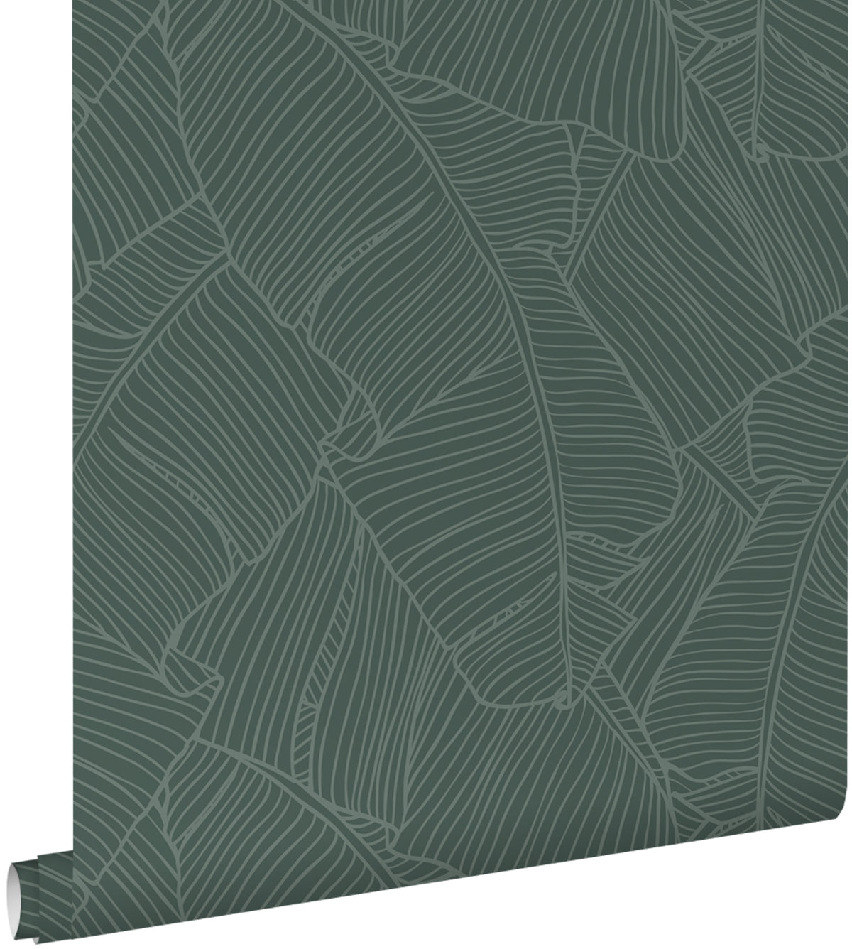 ESTAhome behang bladeren donkergroen - 50 x 900 cm - 130935