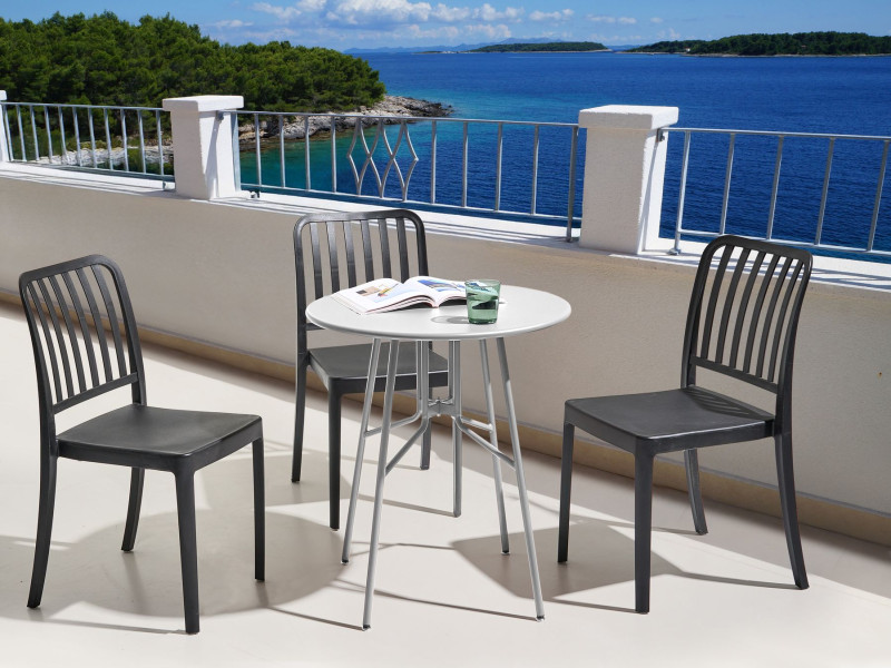 Stolik bistro TALTAL 64 cm Metal Szary