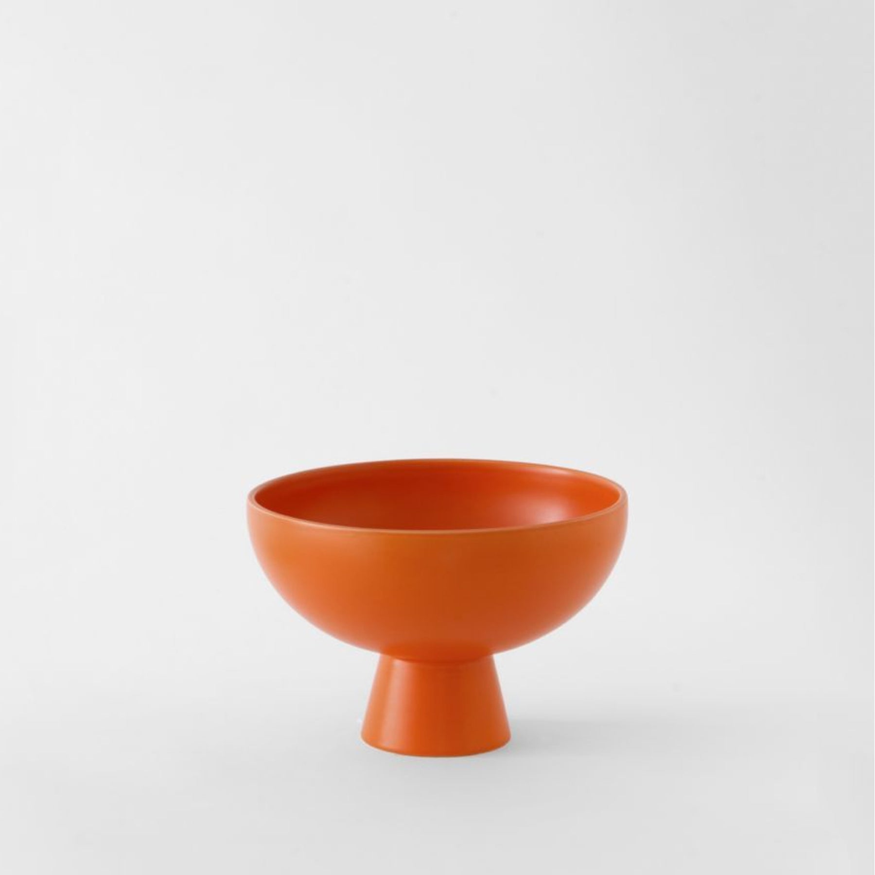 Medium Vibrant Orange Modern Pedestal Bowl