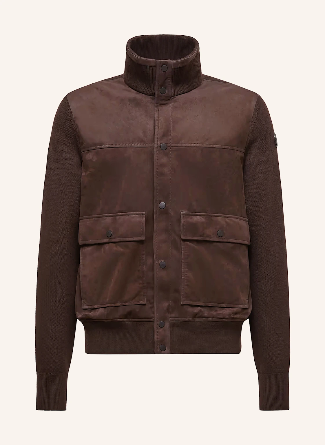 MONCLER Lederjacke im Materialmix