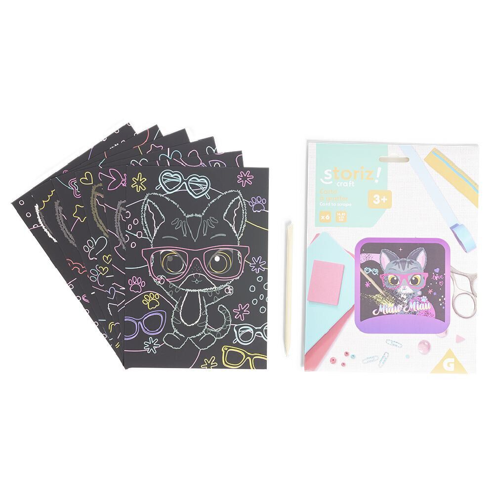 Livre scratch art enfant - 6 cartes à gratter