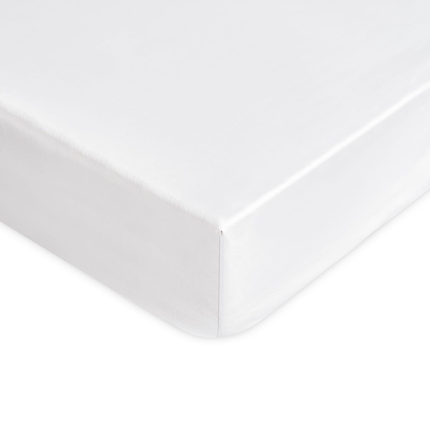Lenzuolo con angoli singolo cotone bianco Aurora Biancoperla