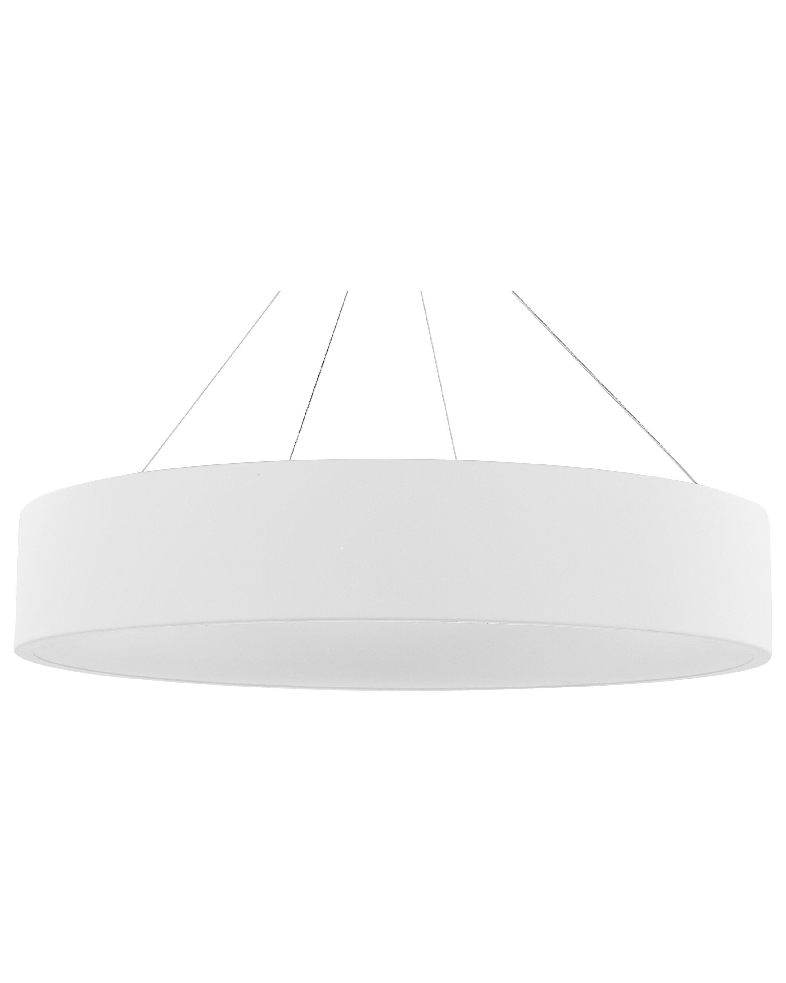 Lampa wisząca LED ring okrągła metalowa biała