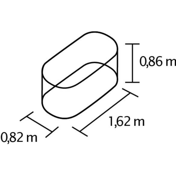 Hochbeet »Terra 858«, BxHxL: 82,1 x 85,8 x 162,1 cm, Zincalume®