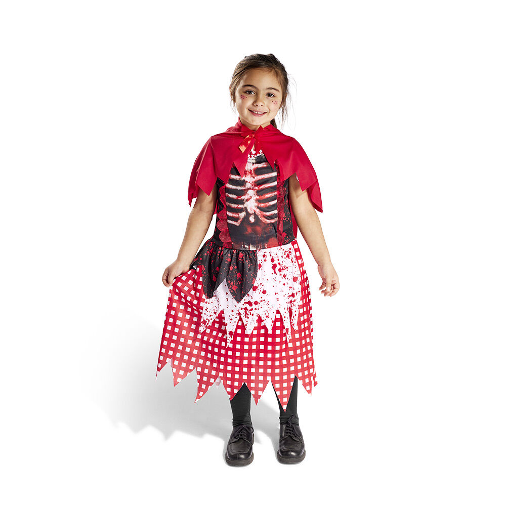 Déguisement enfant Halloween chaperon rouge gothique 7/10 ans