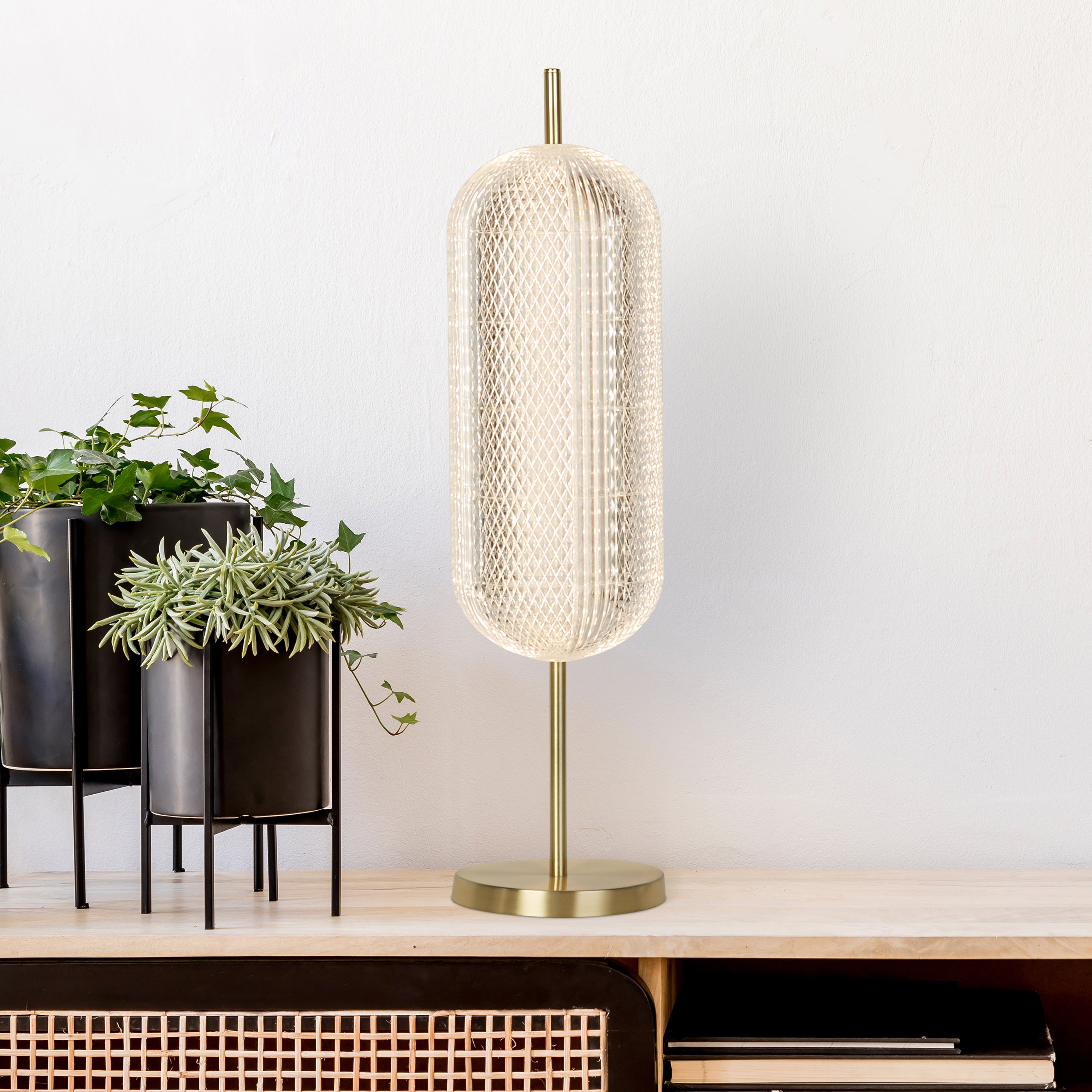 Searchlight Capsule Tafellamp - Messing