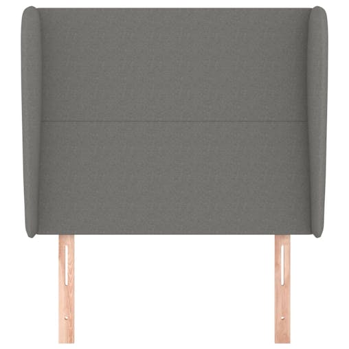 NNEVL Headboard with Ears Dark Grey 83x23x118/128 cm Fabric