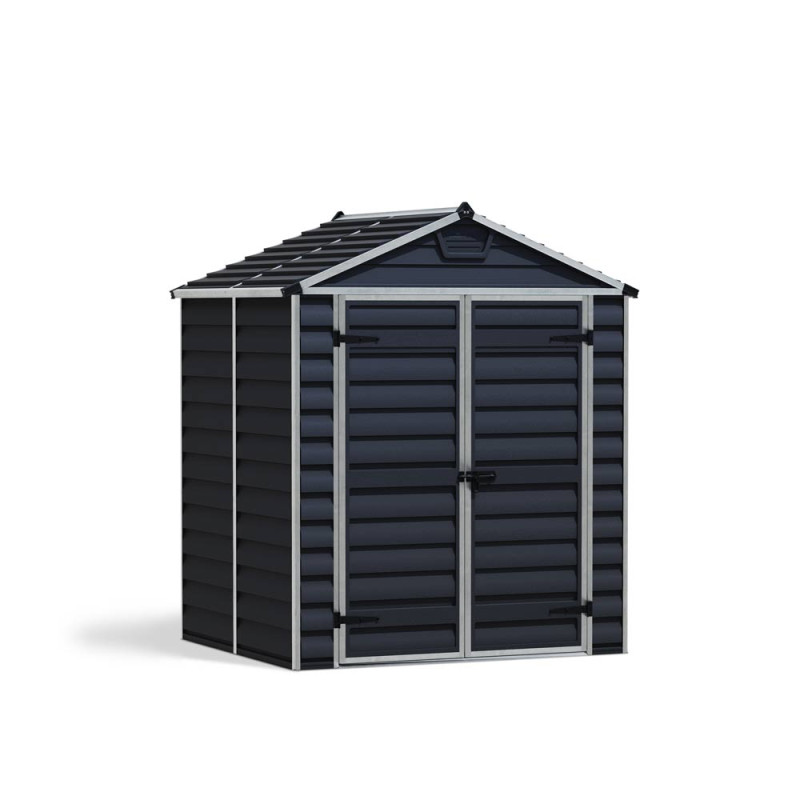 Abri de jardin en résine Skylight gris foncé 1,85 x 1,54 x 2,17 m CANOPIA