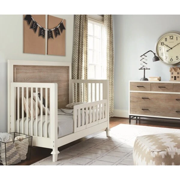 White Wood/Metal Toddler Rail Kit