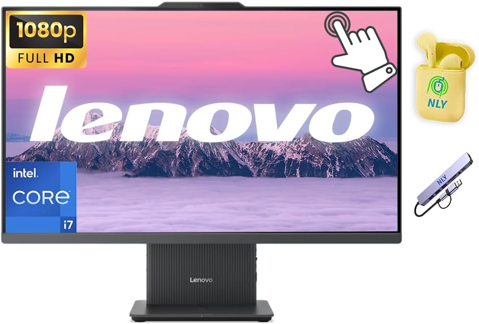 Lenovo IdeaCentre 27 FHD Touchscreen All-in-One Desktop Computer  Intel 10-core i7-13620H  32GB RAM 2.5TB Storage (2TB SSD+512GB Docking Set)  Wireless KB & Mouse  Windows 11  NLY Earphones  Gray