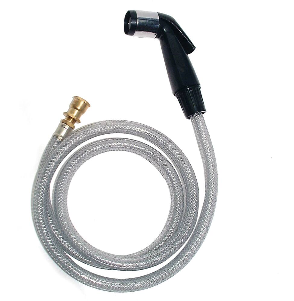 PlumbShop Handheld Kitchen Sink Sprayer with 4-ft Flexible Hose, Black