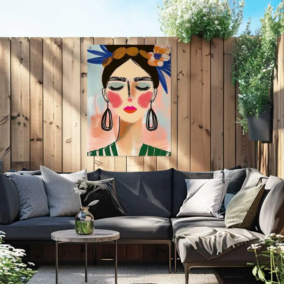 Tuinposter Spring Face - 80 x 60 - Bont