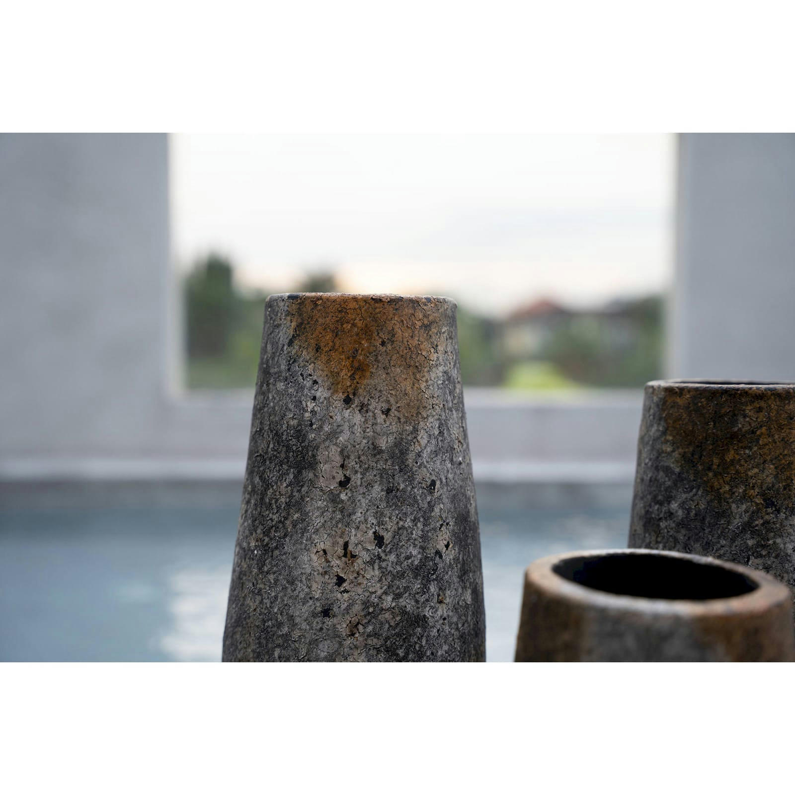 BALI BAZAR - Vase Terre cuite Gris