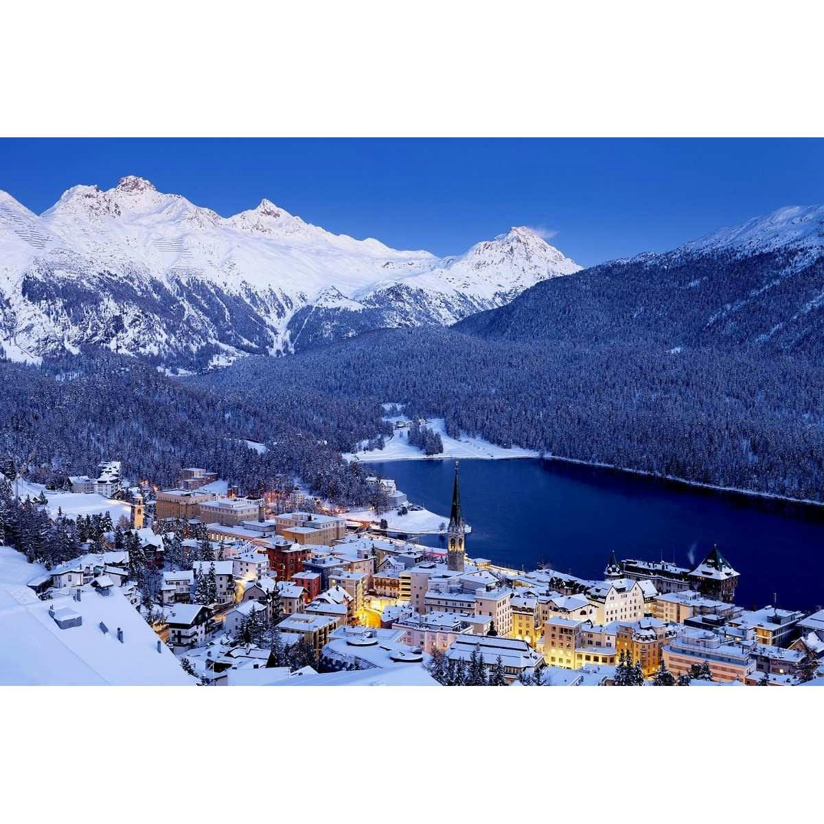 GRANDS ESPACES - Tableau sur toile village de Savoie 45x65 cm