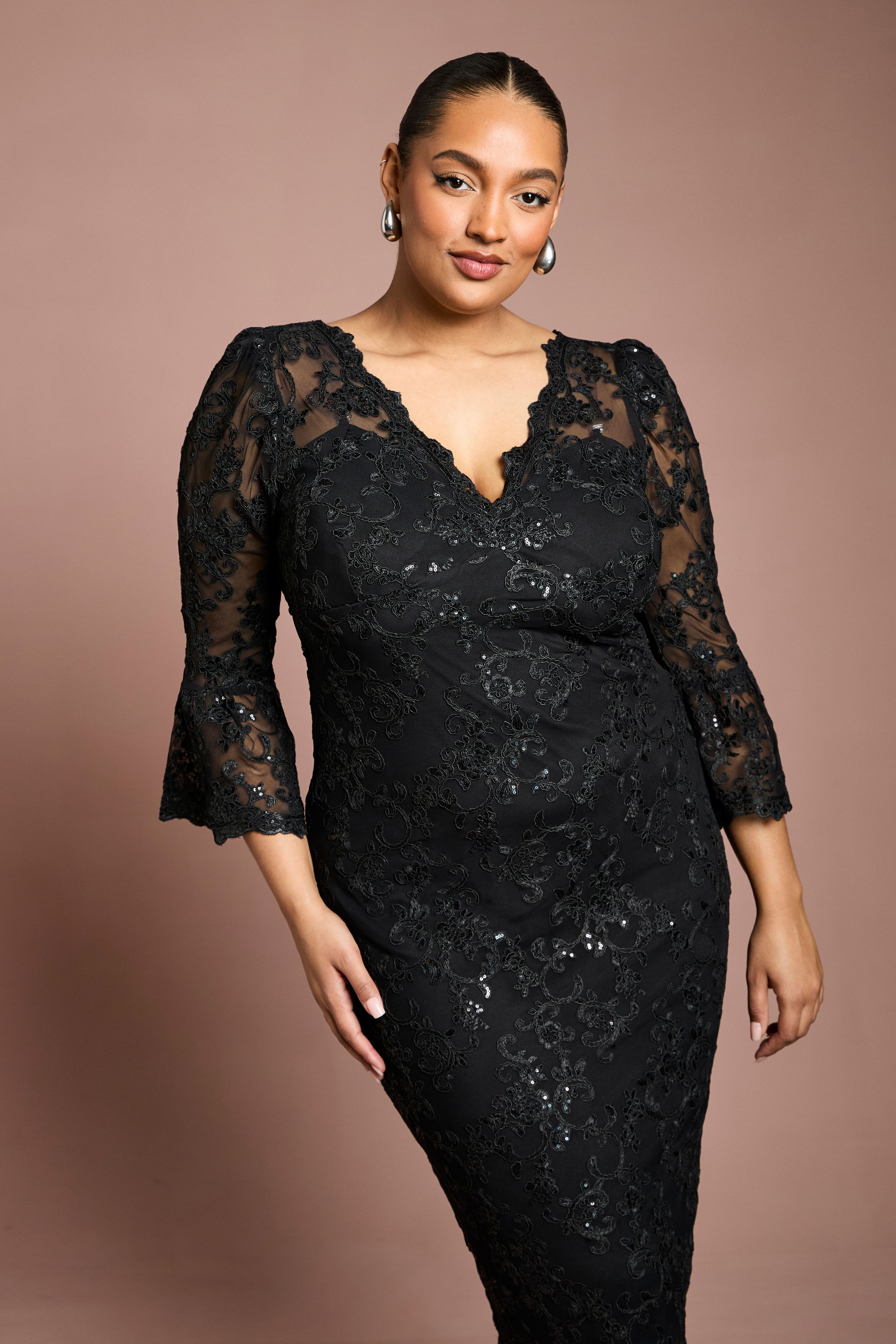Coast Plus Size Sequin Bodycon Midi Dress