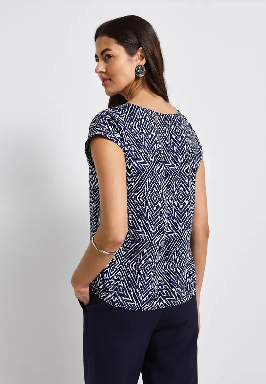 Gemusterte Bluse