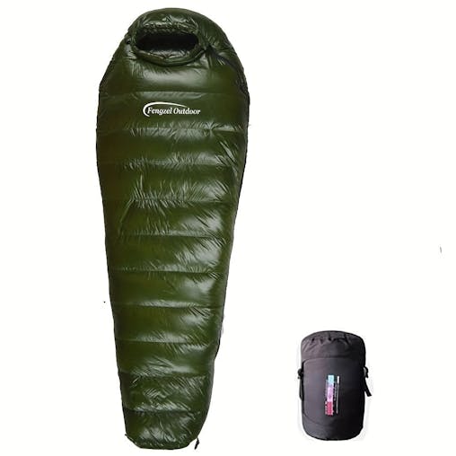 NNETM Ultralight Down Mummy Sleeping Bag for Camping