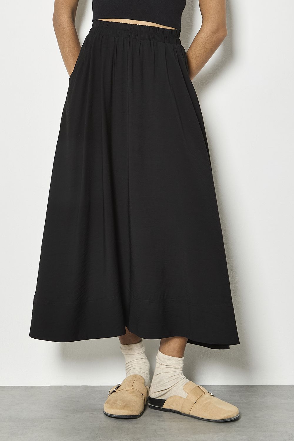 Apricot A-Line Midaxi Skirt