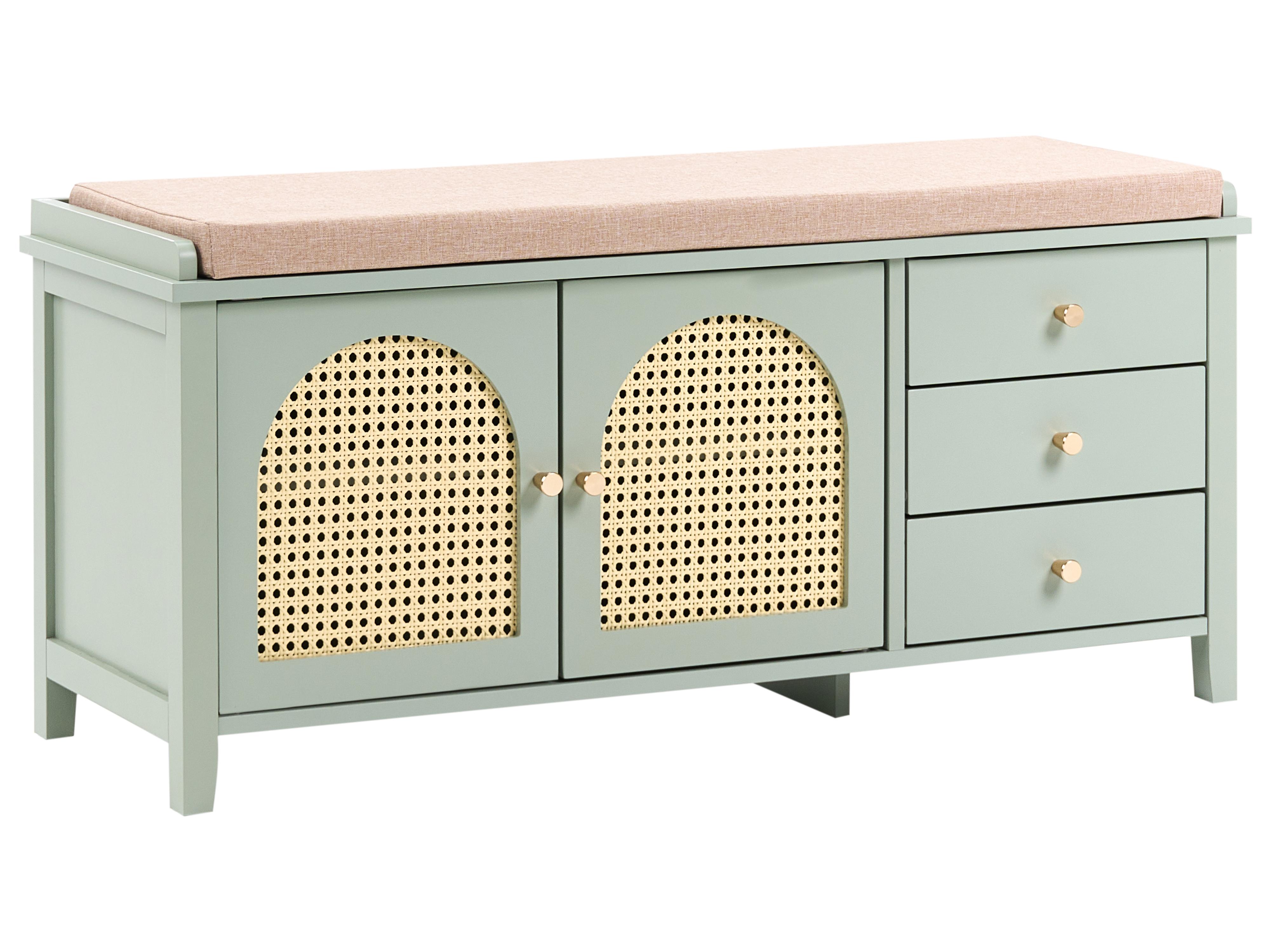 Shoe Storage Bench BENDIGO Mint Green