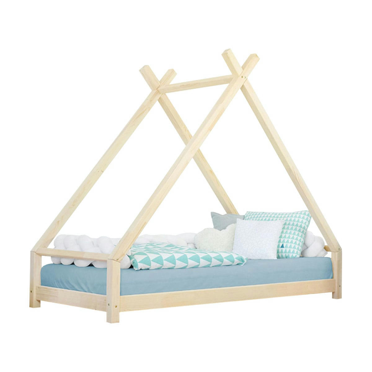 - Lit tipi 90x190 tahuka naturel