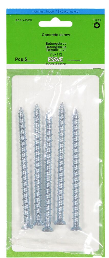 BETONGSKRUE ESSVE 7,5X112MM 5STK