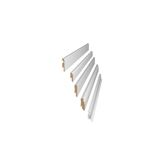 Sockelleiste, Uni weiß, MDF, LxHxT: 240 x 5,8 x 1 cm