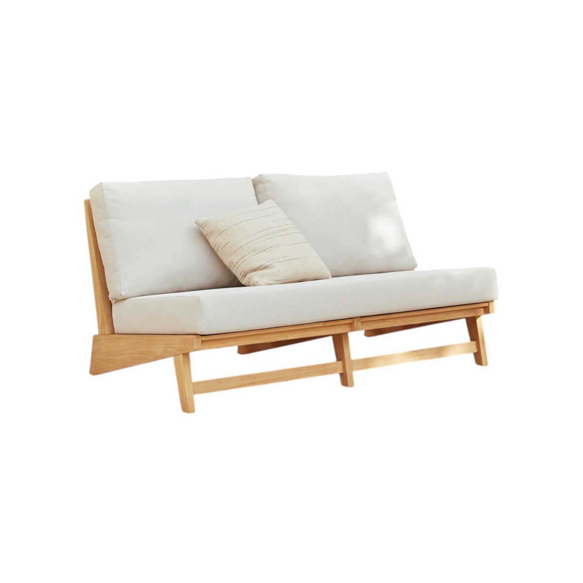 Tikamoon - 2-zitstuinbankje Olia van teakhout