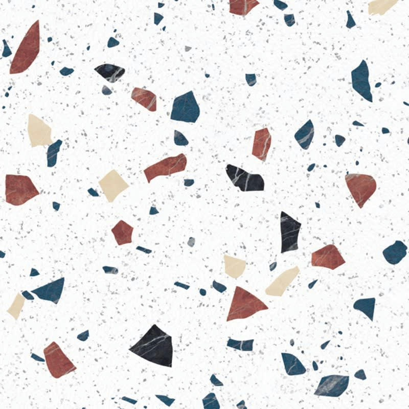 TERRAZZO PROCIDA - Crédence cuisine Lot de 2 crédences ALU L120xH50cm Multicolore Pierre