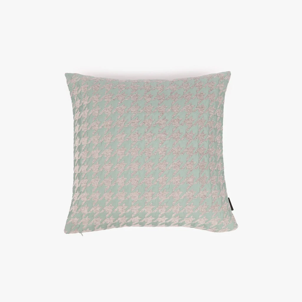 Capa de Almofada Pied-de-Poule Verde HERITAGE