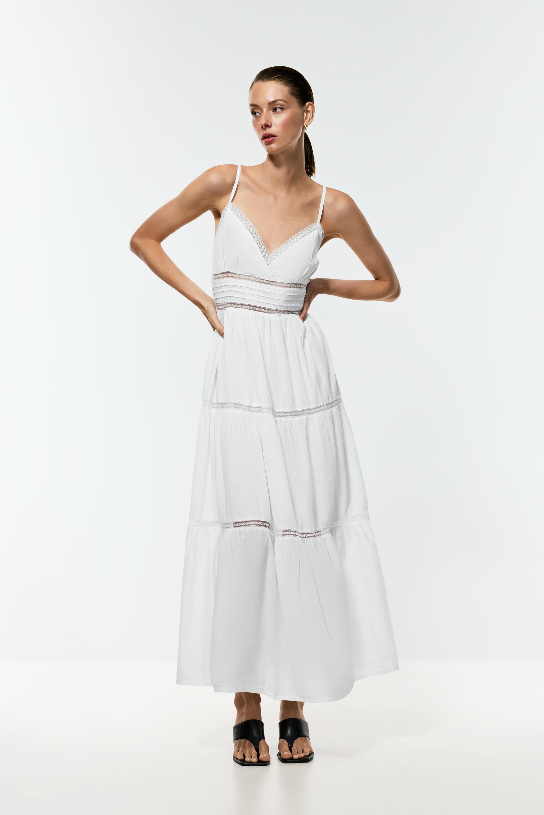Vestido midi entredós