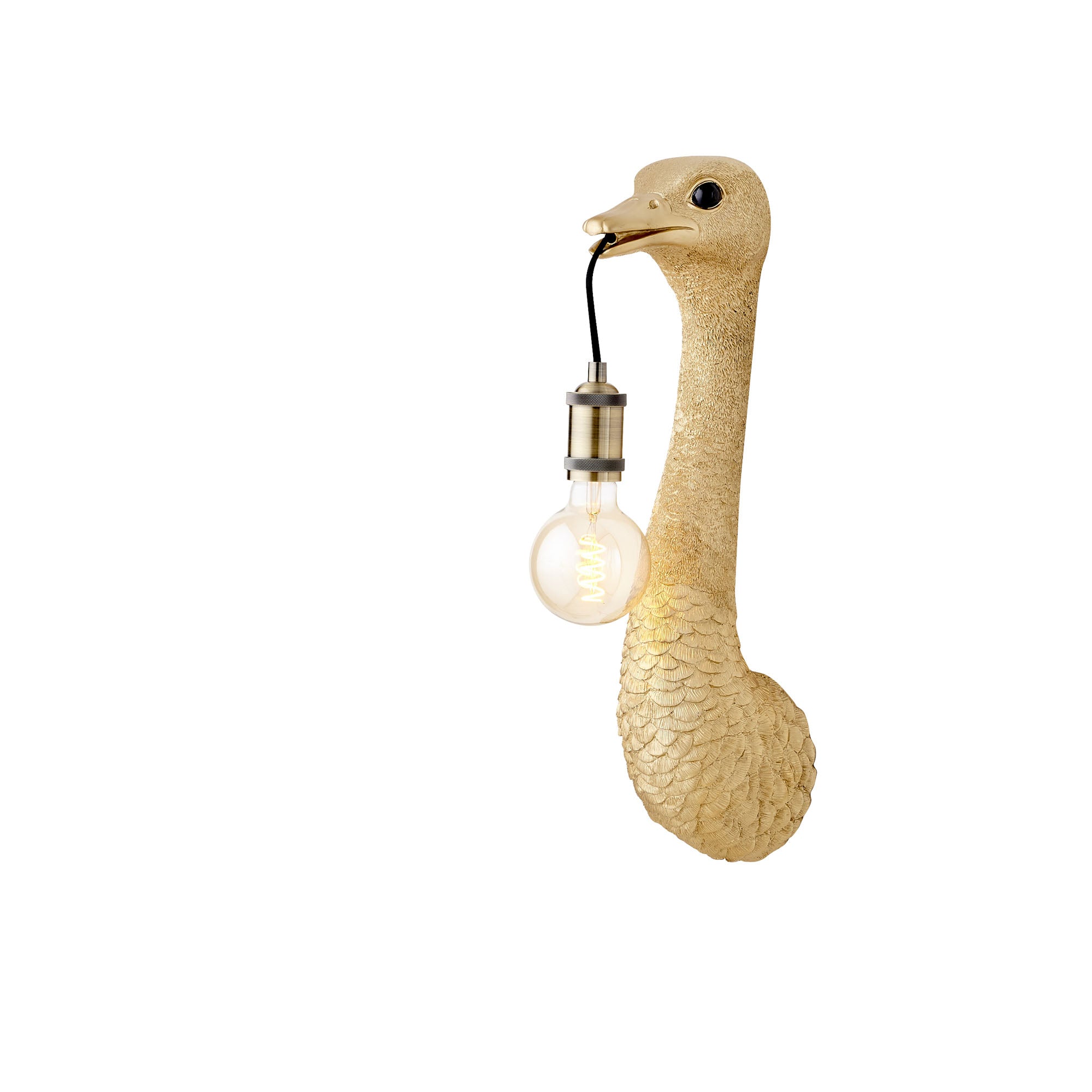 Light & Living wandlamp Ostrich - goud - 18x15.5x57.5cm