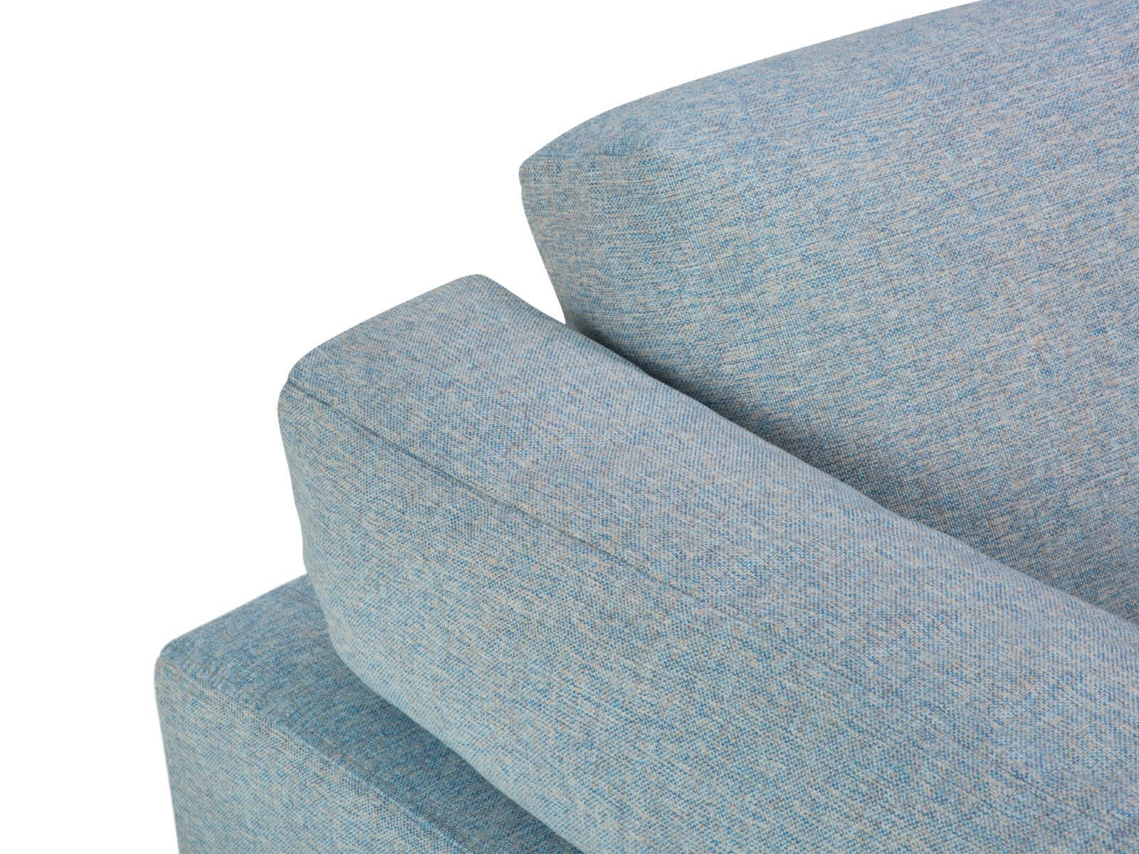 CAMILLE - Canapé 2 places en Tissu Structurel Bleu Clair