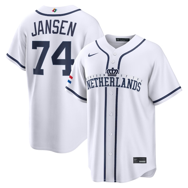 Kenley Jansen Netherlands Baseball Nike 2026 World Baseball Classic Home Stadium Jersey - White