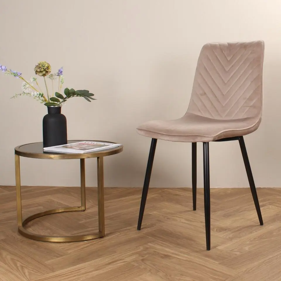DS4U - Gaby eetkamerstoel velvet champagne