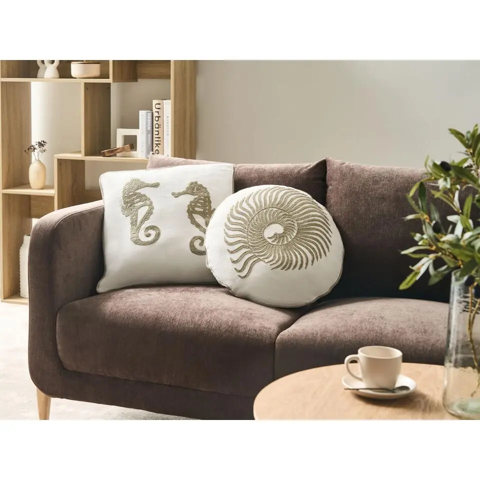 SINDORA - Sierkussen set van 2 - Wit - Katoen