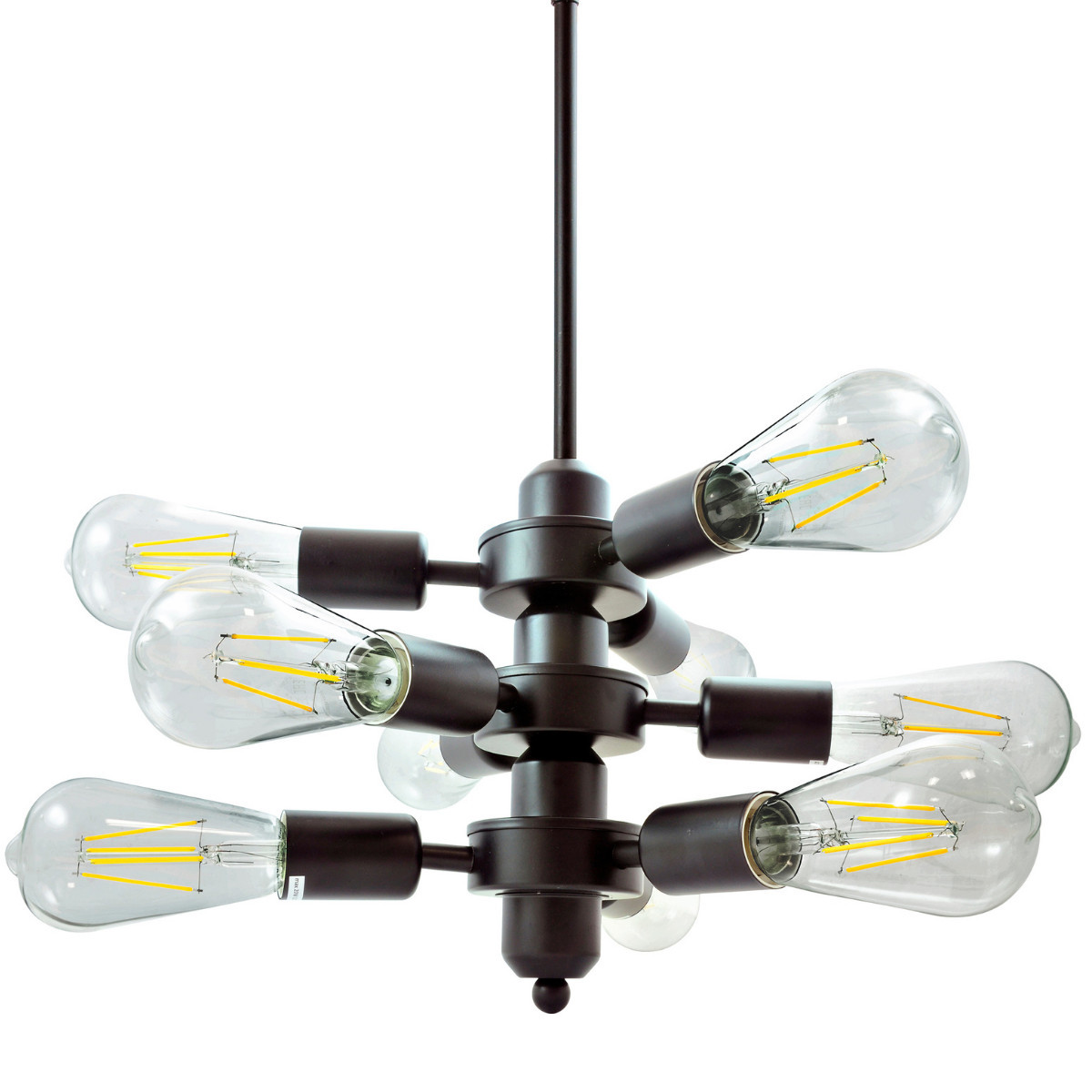 Lampa wisząca czarna OREBRO9xE27x10W wym: 150x25x25 cm Polux