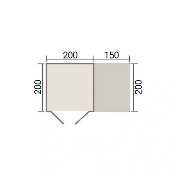 Gartenhaus, »Batu«, LxB: 350x400 cm, unbehandelt