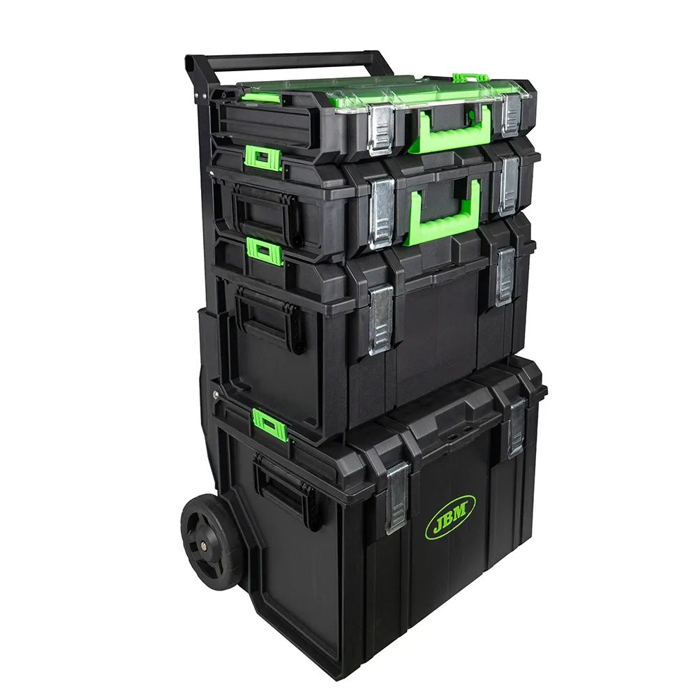 JBM Modular Cart With 4 Stackable Boxes