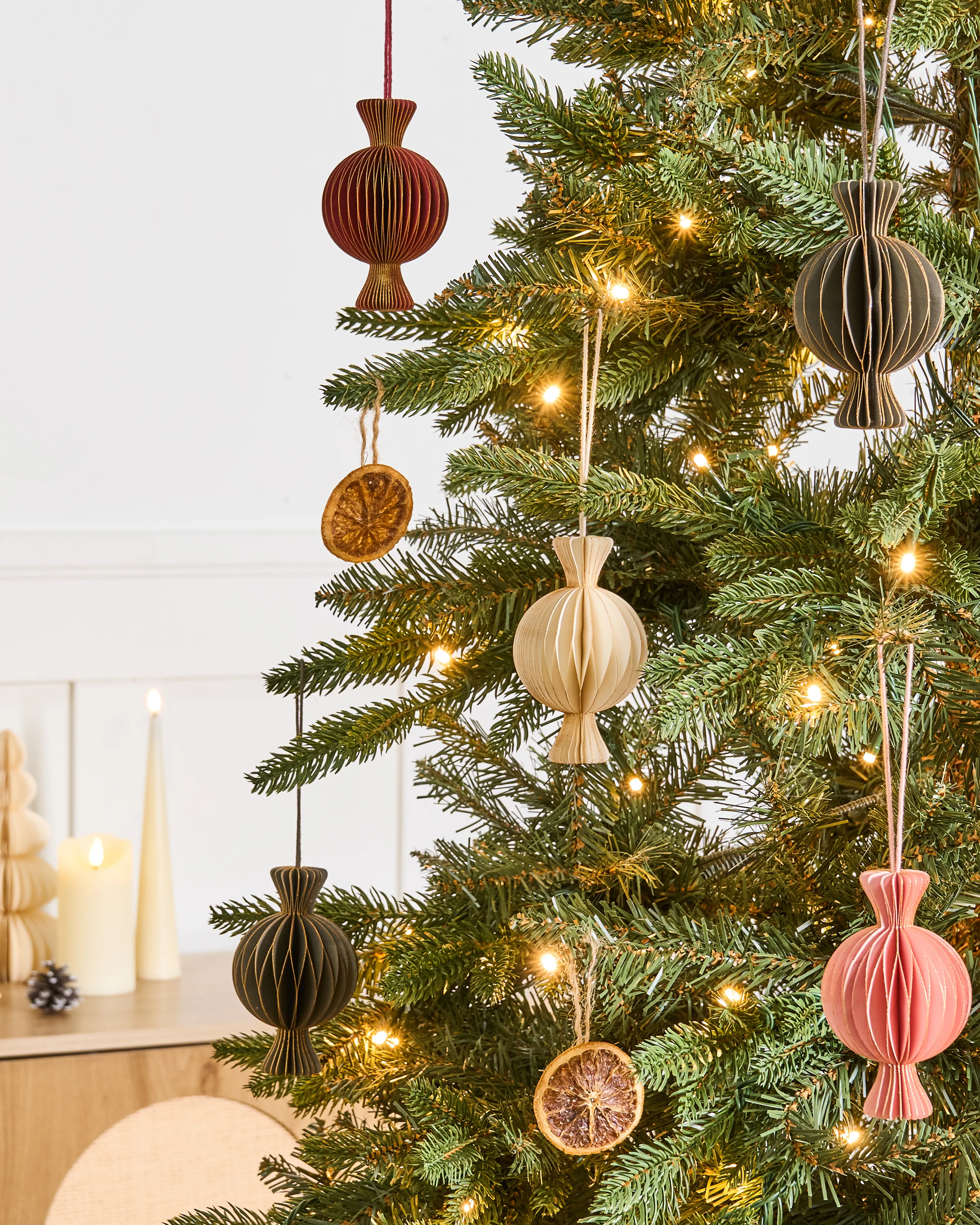Set of 16 Christmas Tree Ornaments RAUMA Paper Multicolour