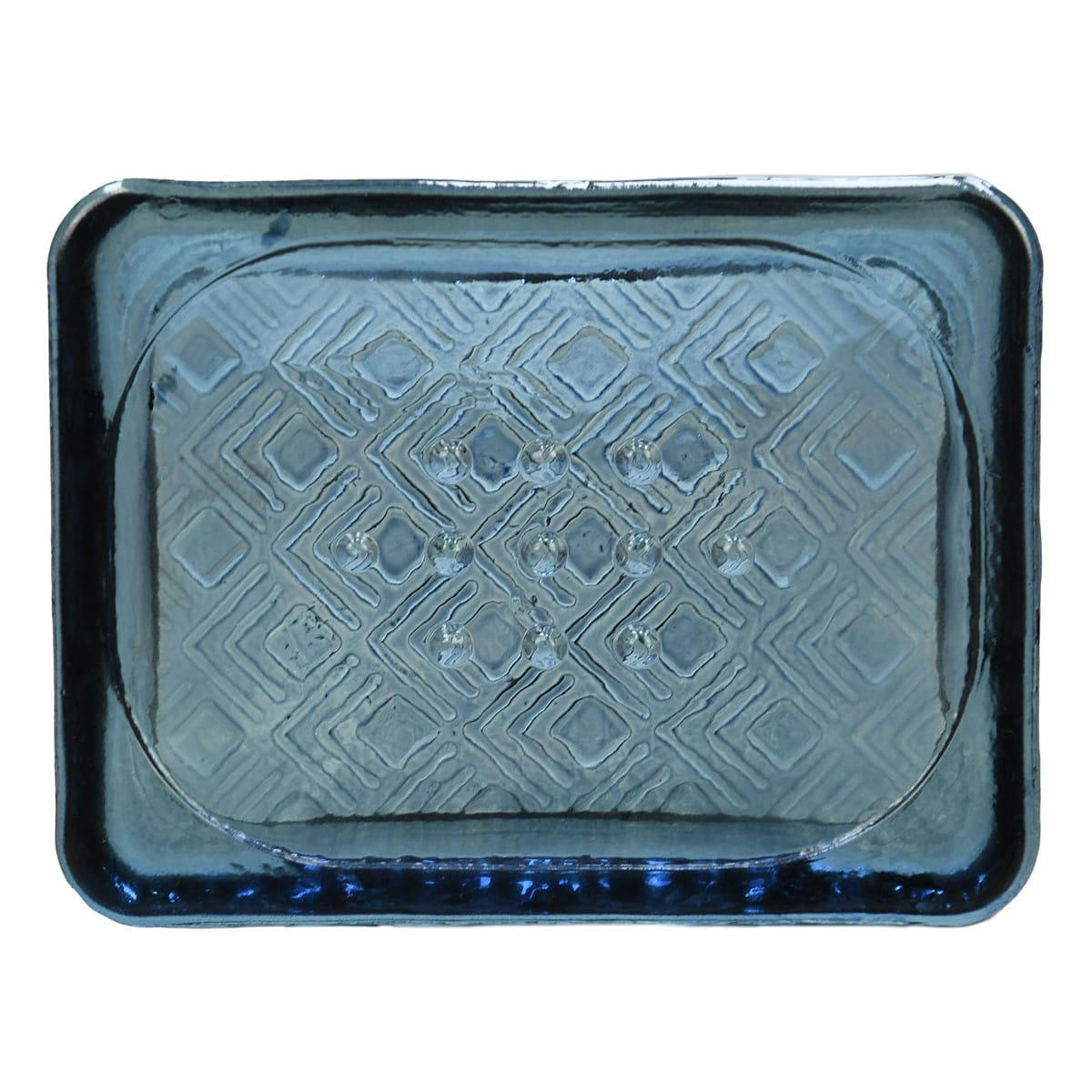 BRAID - Portesavon en verre recyclé  indigo 12x9x3 cm