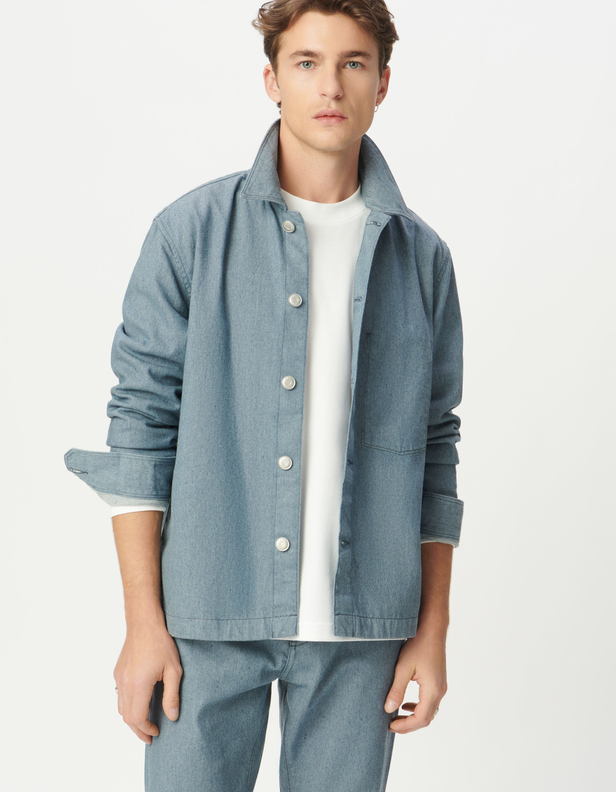 Veste en jean bleu esprit worker Homme