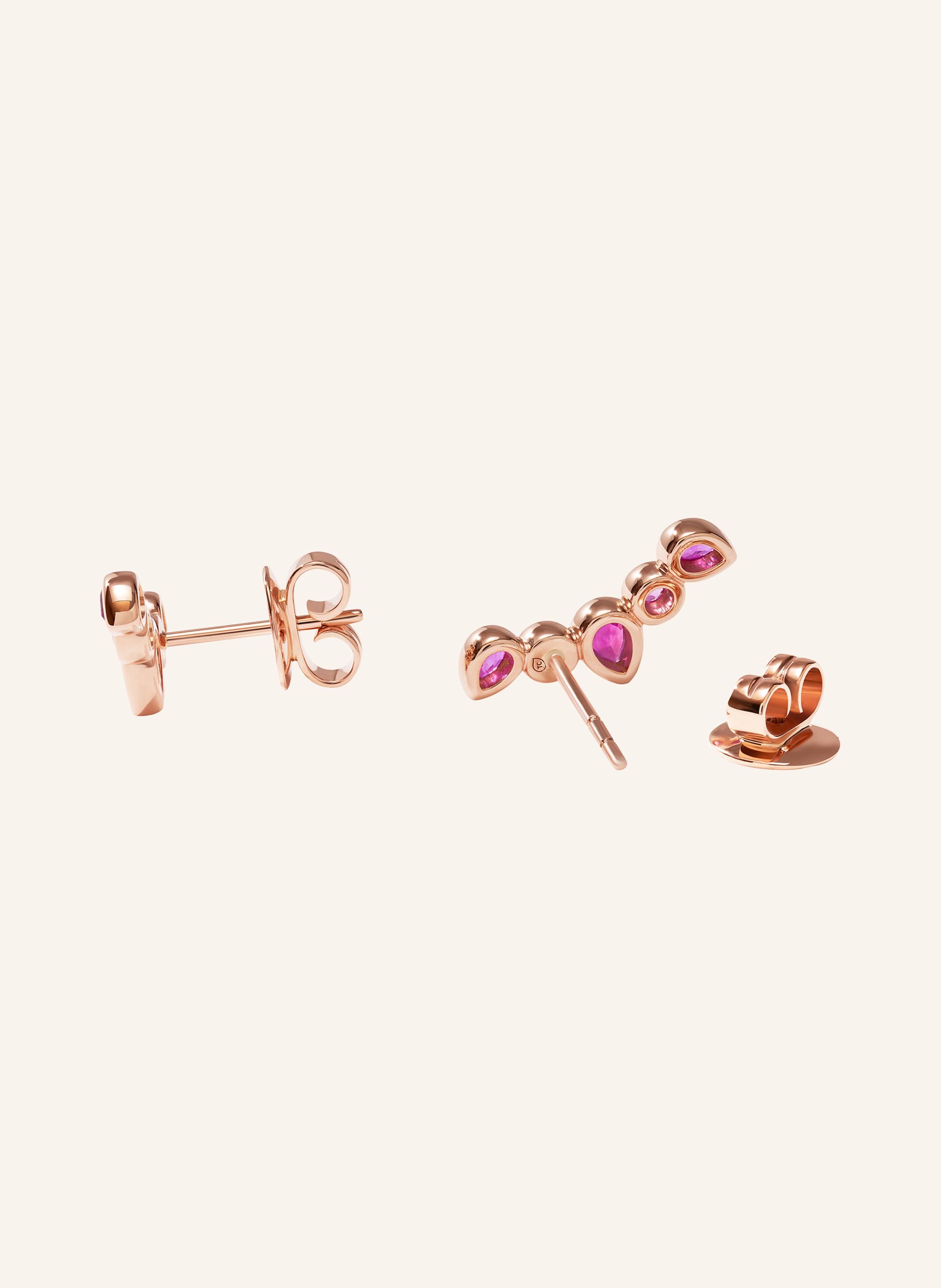 TAMARA COMOLLI Ohrstecker OHRSTECKER GYPSY CRAWLER 'BLUSH' 18K Roségold