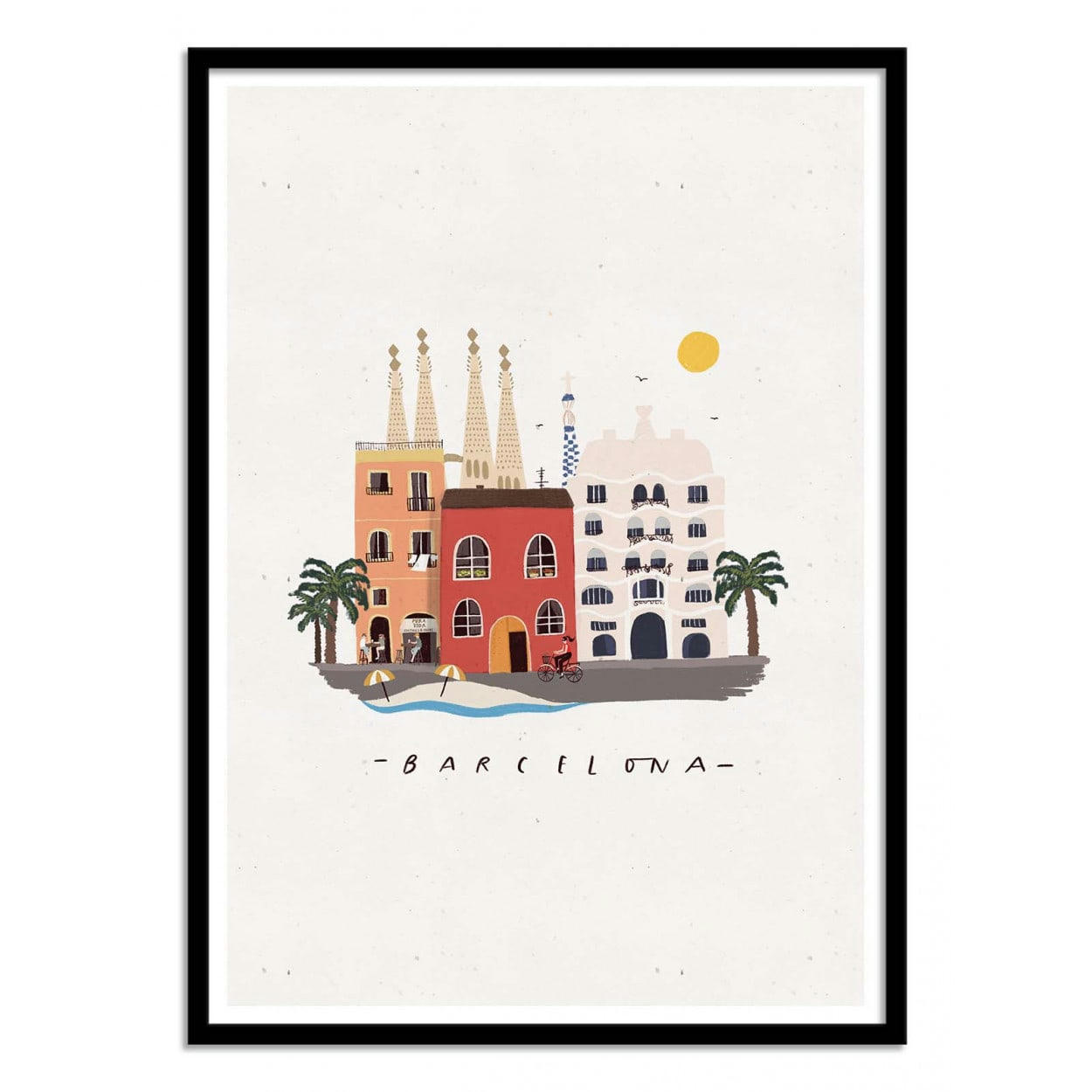 MAJA TOMLJANOVIC - BARCELONA - MAJA TOMLJANIC - Affiche d'art 30 x 40 cm