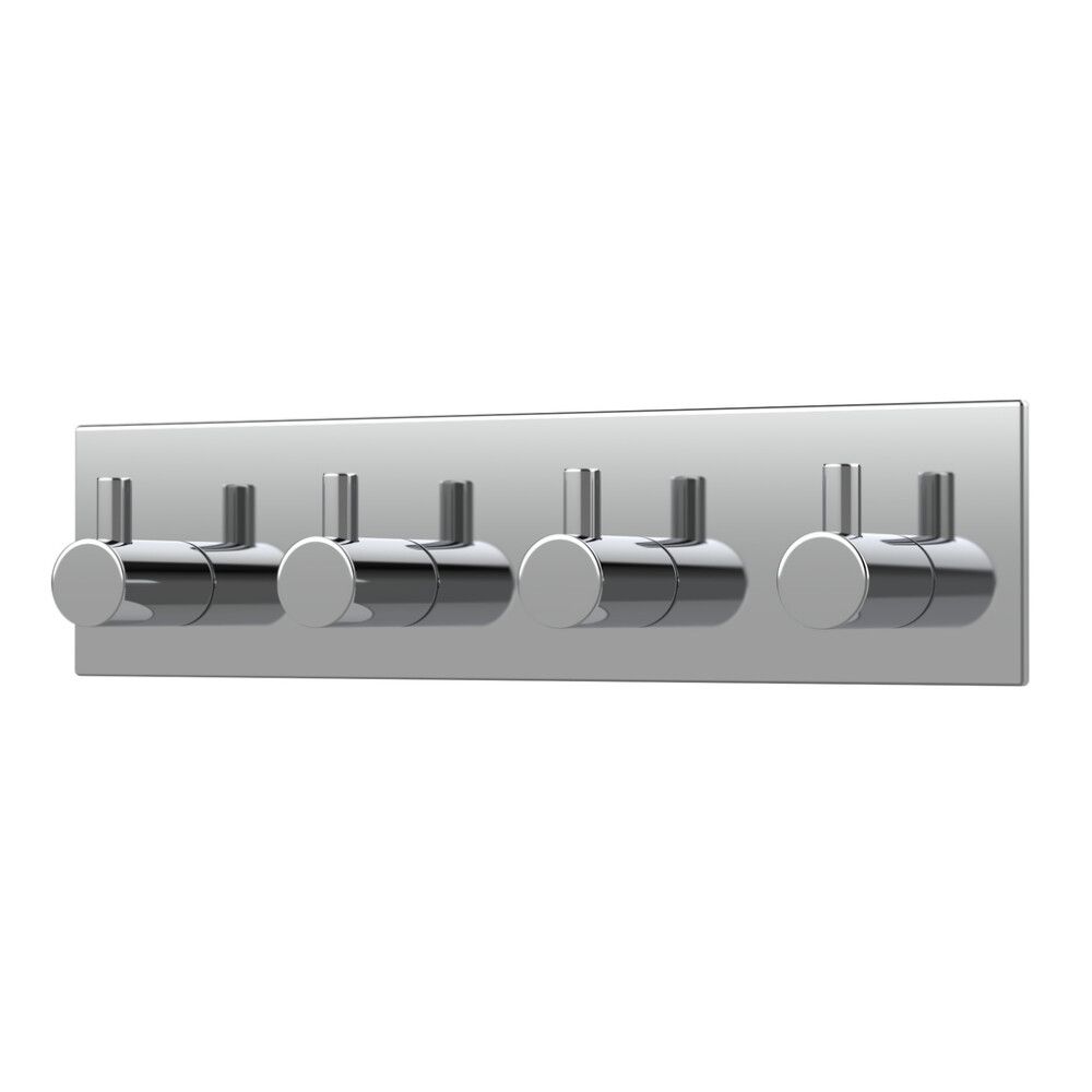 KROK SELVKLEBENDE FIRKANTET 4-KROK BLANK KROM