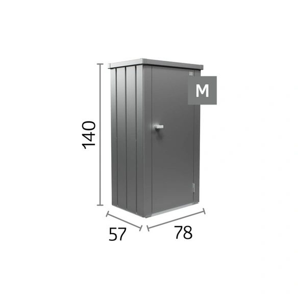 Terrassenschrank »Julia«, BxHxT: 77,7 x 140,2 x 57 cm, quarzgrau-metallic
