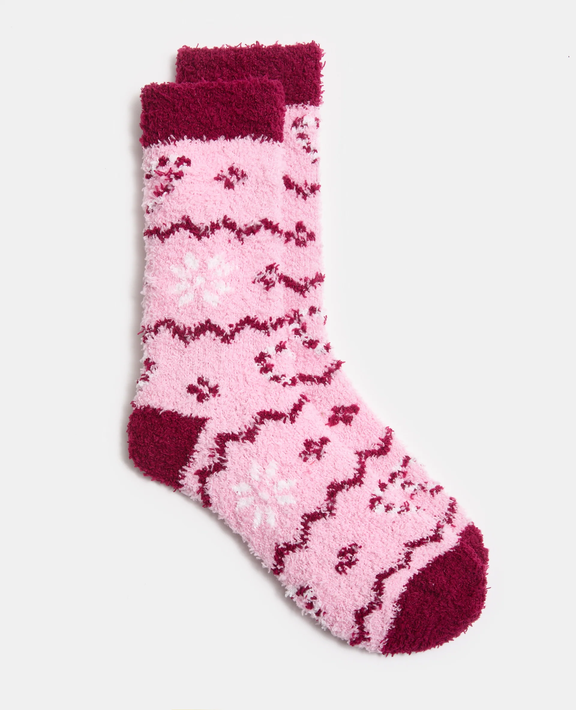 Paire de chaussettes fluffy avec motifs de Noël