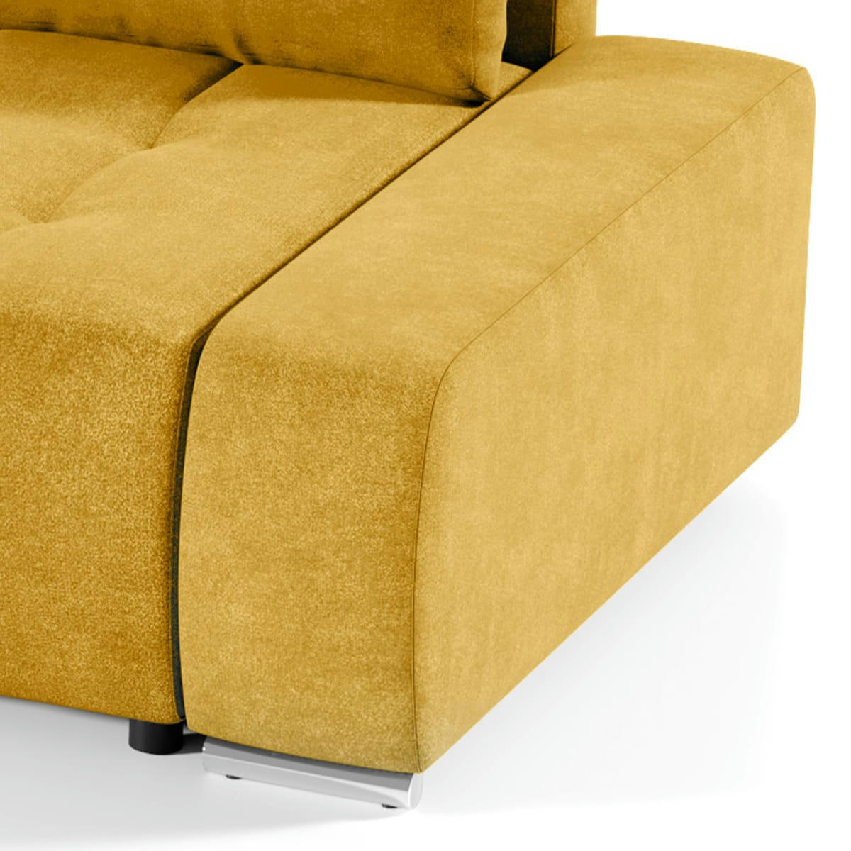 - Canapé d'angle convertible gauche 4 places jaune