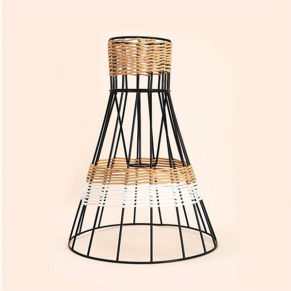 Abat-jour jupon noir 33 x 25 cm