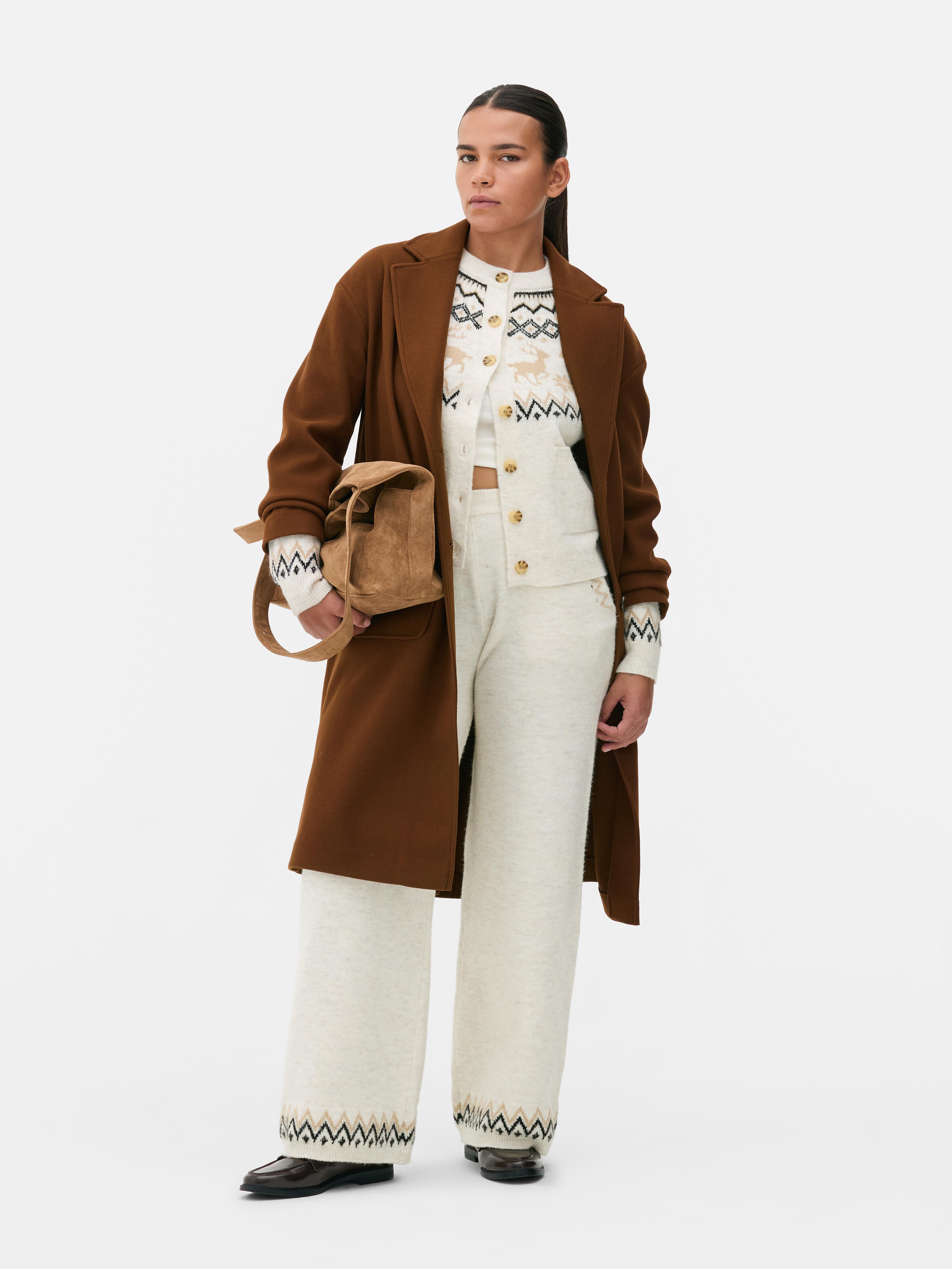 Christmas Wide Leg Fair Isle Pants