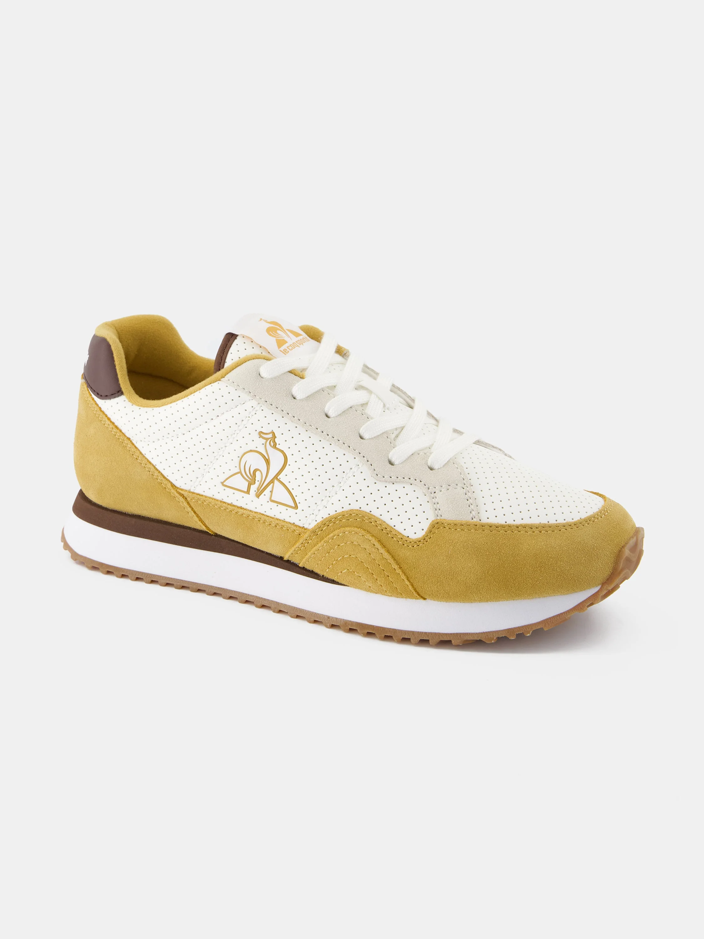 Sneakers rétro-running en cuir perforé et suede Jet Star